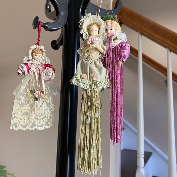 Vintage Victorian Tassel Dolls Set of Three (3) - Picture 6 of 10